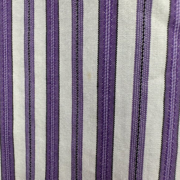 Apt. 9 Mens Purple & White Striped Button-Down Shirt Size L Cotton - Picture 10 of 11